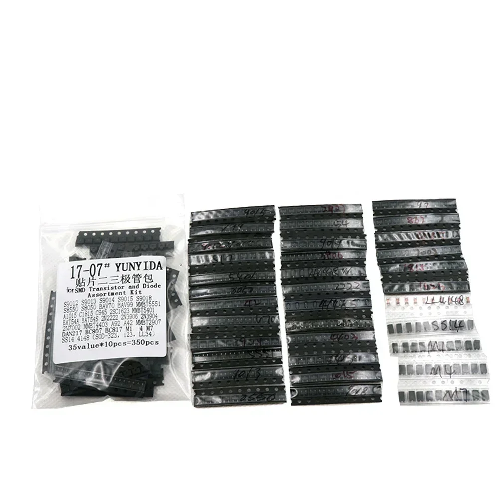 

1 Set For SMD For SMT Transistor And Diode Assortment Kits For Use Various Circuits For SOT-23 For S9012 For SMA For 1N4001