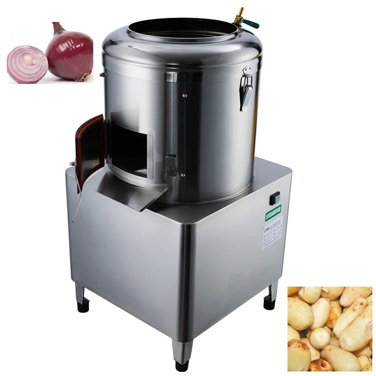 for Root Food 304 Brush Roller Type Cassava/Carrot /Ginger/Turmeric/Potato Washing Peeling Machine