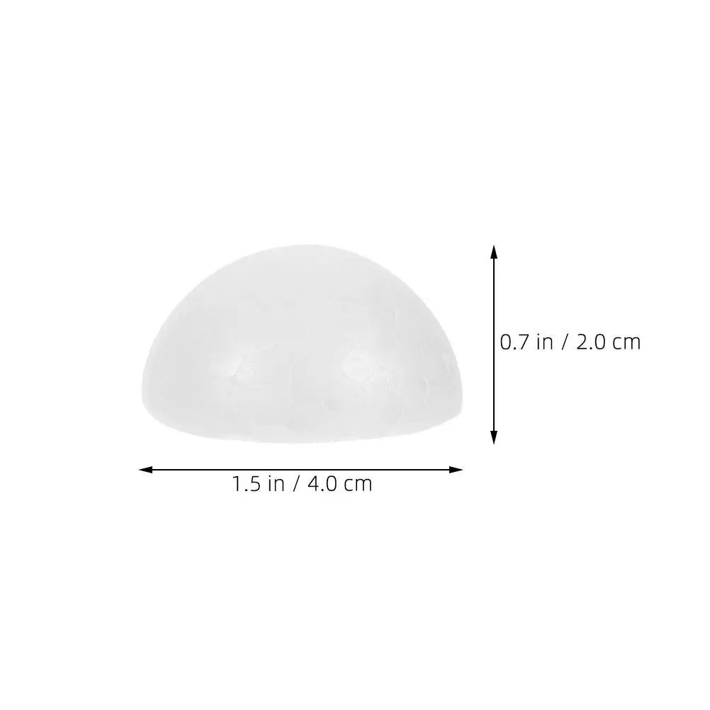 100Pcs Polystyrene Foam White Hemispheres Half Round Balls for Wedding Decorations DIY Craft Projects Art Christmas Floral view 4