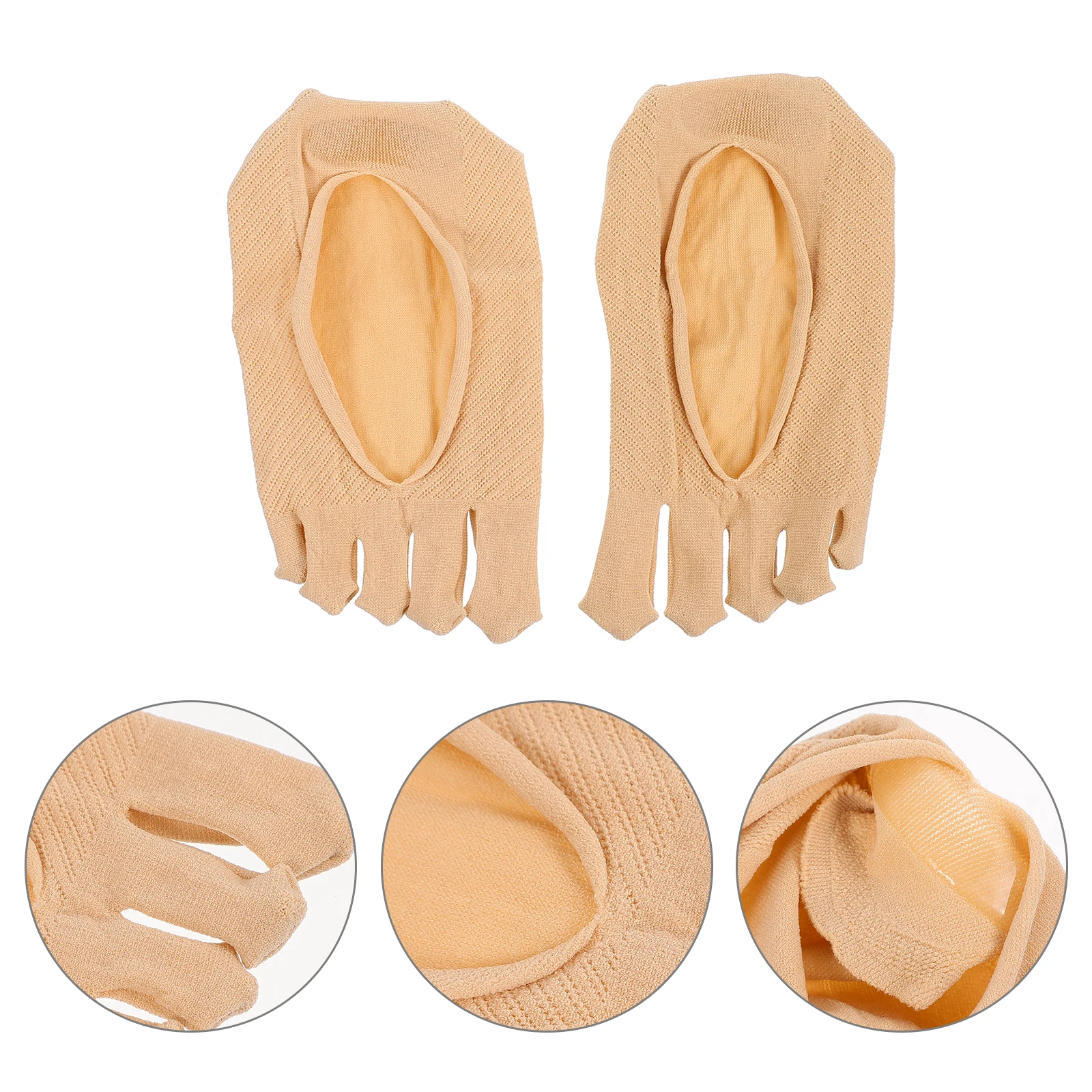

5 Pairs Women Toe Socks Breathable Cotton Summer Running Five Finger Non Slip Soft Silicone Heel Blisters Prevention Ladies Foot