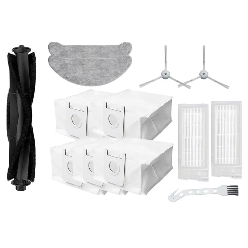 ABKB استبدال قطع الغيار ل XCLEA H30 Plus/H40 Plus جهاز آلي لتنظيف الأتربة فرشاة جانبية رئيسية فلتر Hepa ممسحة القماش كيس لجميع الغبار