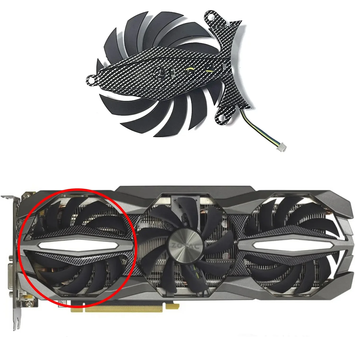 4PIN GA92S2U DC 12V 0.46A GTX1080 GPU Cooler for Zotac GTX1060 GTX1070 GTX1070ti GTX1080 Plus OC Graphics Card Fan