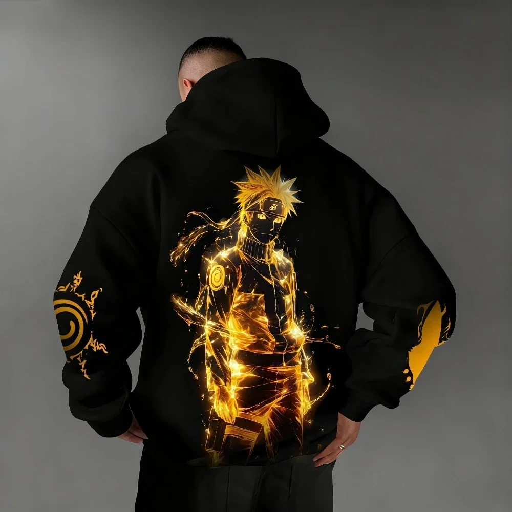 

Animated Uzumaki Naruto Hand-painted Men's Jumper Autumn/Winter Loose Casual Harajuku Pure Cotton Parent-child Sweater Top