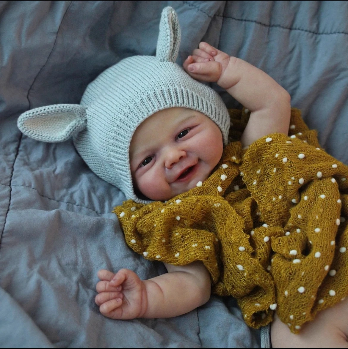 19 بوصة كامل الجسم تولد من جديد دمية طفل vivienne نابض بالحياة لمسة ناعمة محبوب الوليد دمية طفل طبقات متعددة اللوحة ثلاثية الأبعاد الجلد