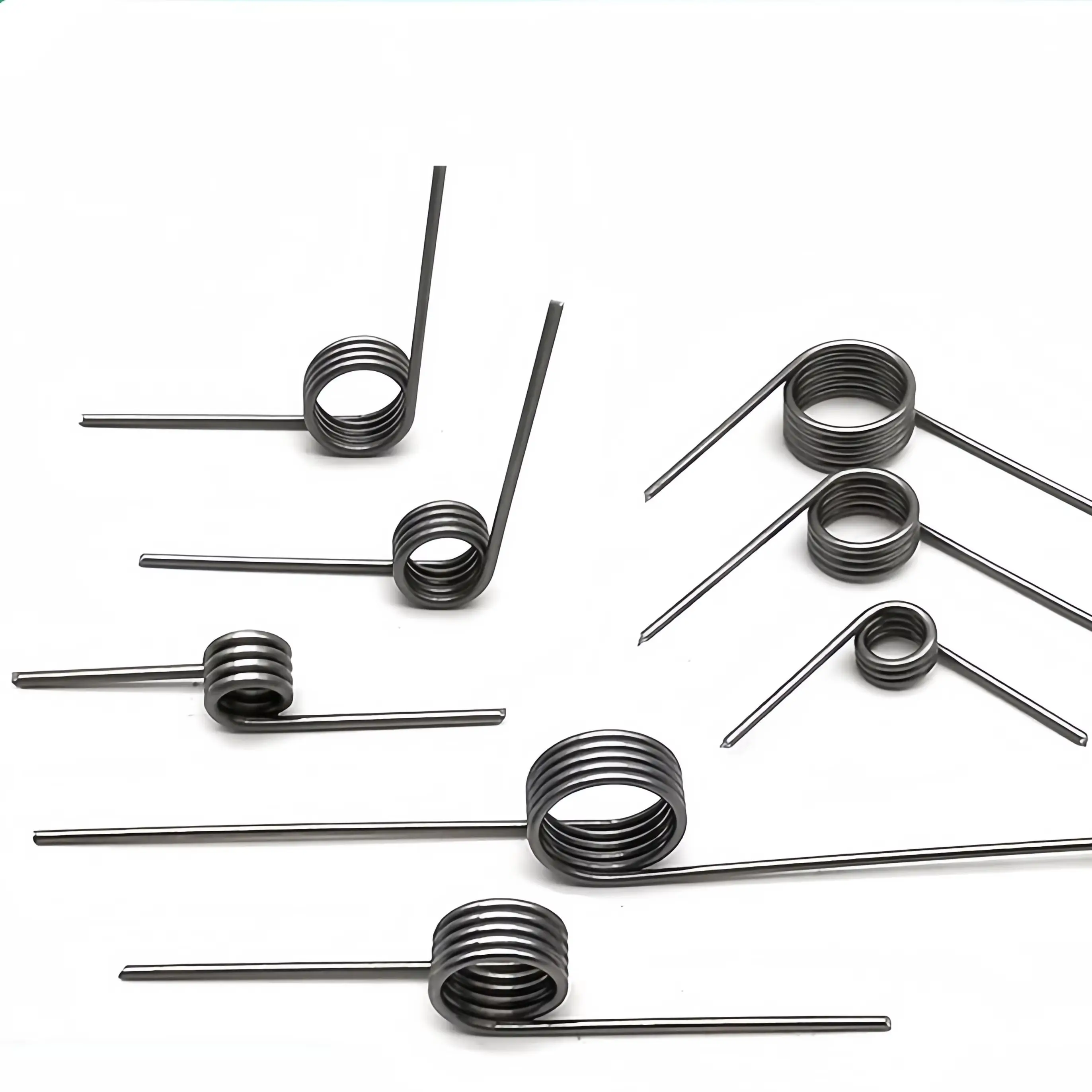 10pcs-0.5mm Wire Gauge 65Mn Spring Steel Mini Torsion Spring Multi Coils 60/90/120/180 Degrees Bidirectional Rotation