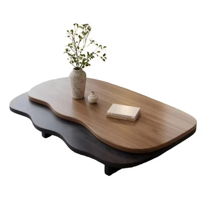 Modern two-color eco-friendly coffee table living room furniture with panel style