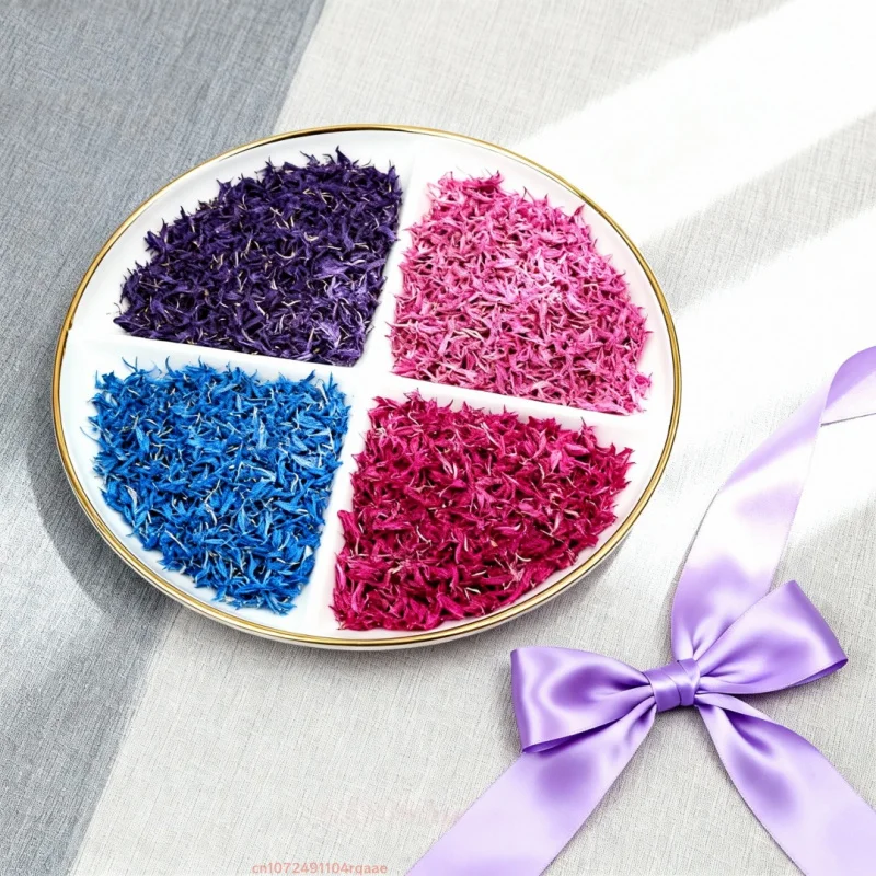 프리미엄 자연 콘플라워 꽃잎 (4가지 색상 선택 가능) - 고급 선물 충전재, 예술 및 스킨케어/향수, 웨딩 장식에 우아함