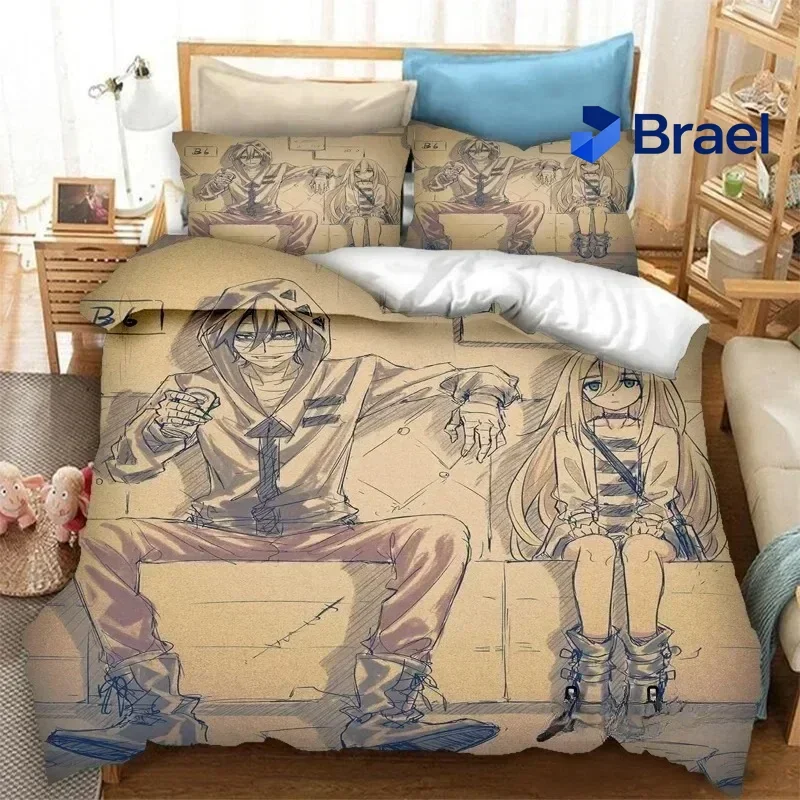 Exquisite 3D Printed Anime Angels Of Death Bedding Set Duvet Covers Pillowcases Comforter Bedding Sets Bedclothes Home Textiles