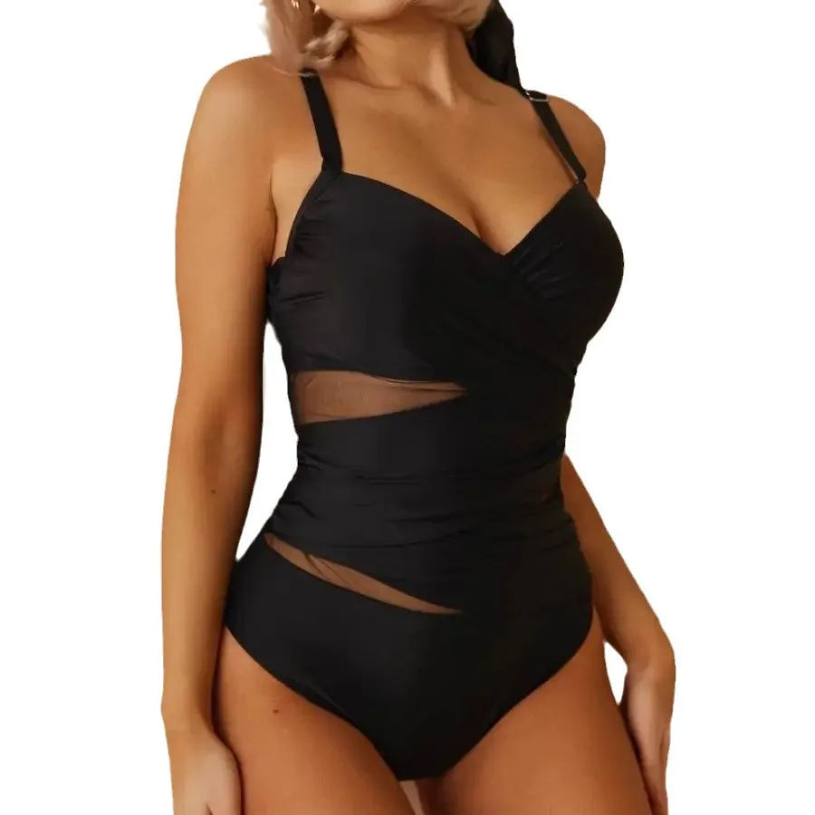 One Piece Swimsuit Summer Beach Monokini 2023 Ladies Swimming Bathing Bikini Sexy Cross Bandage Backless