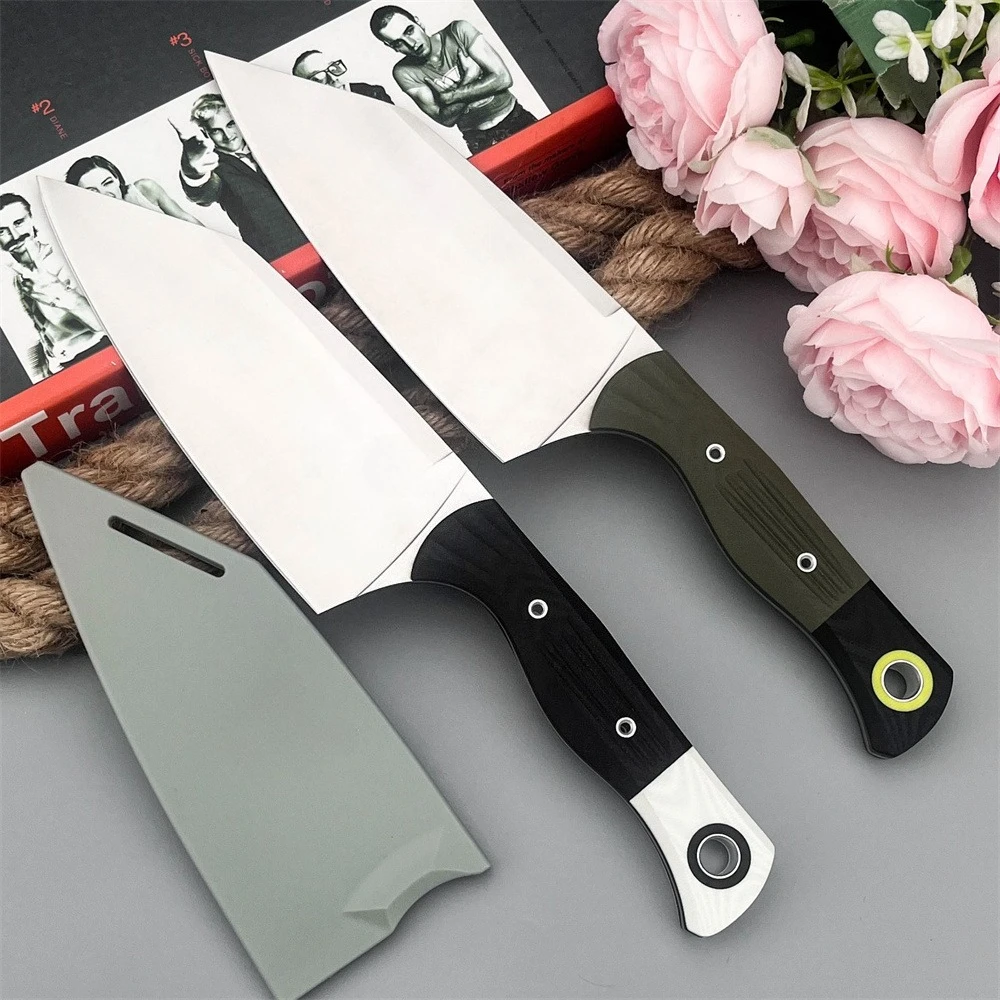 BM 4010BK-01 Straight Knife D2 Fixed Blade G10 Handle Kitche