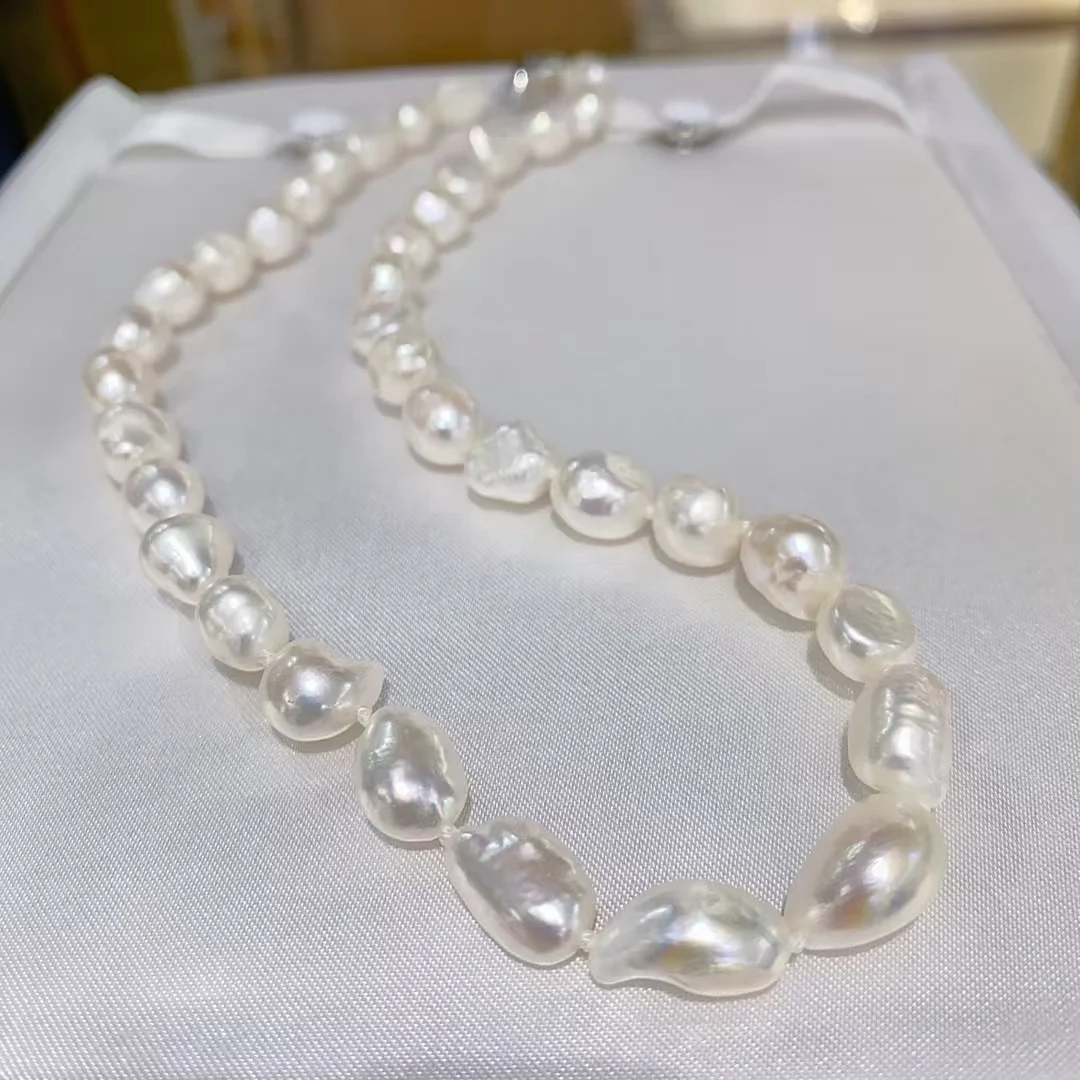 

Natural Freshwater Baroque Pearl 8-11mm Beads String Necklace Luxury Fashion Accessories For Women Gifts Pearl Jewelry Wholesale