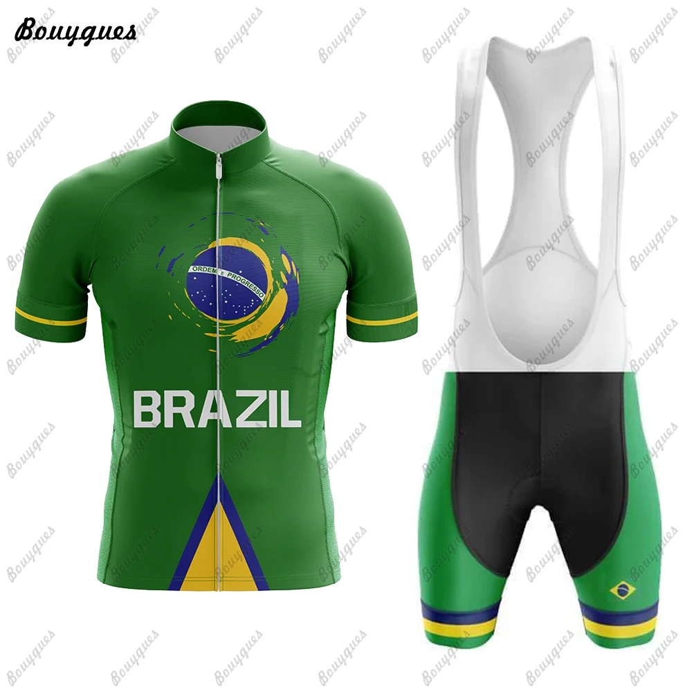 Brazil Maillot Ciclismo Hombre Cycling Jersey Set Breathable Team Racing Sport Bicycle Jersey Mens Cycling Clothing Bike Jersey