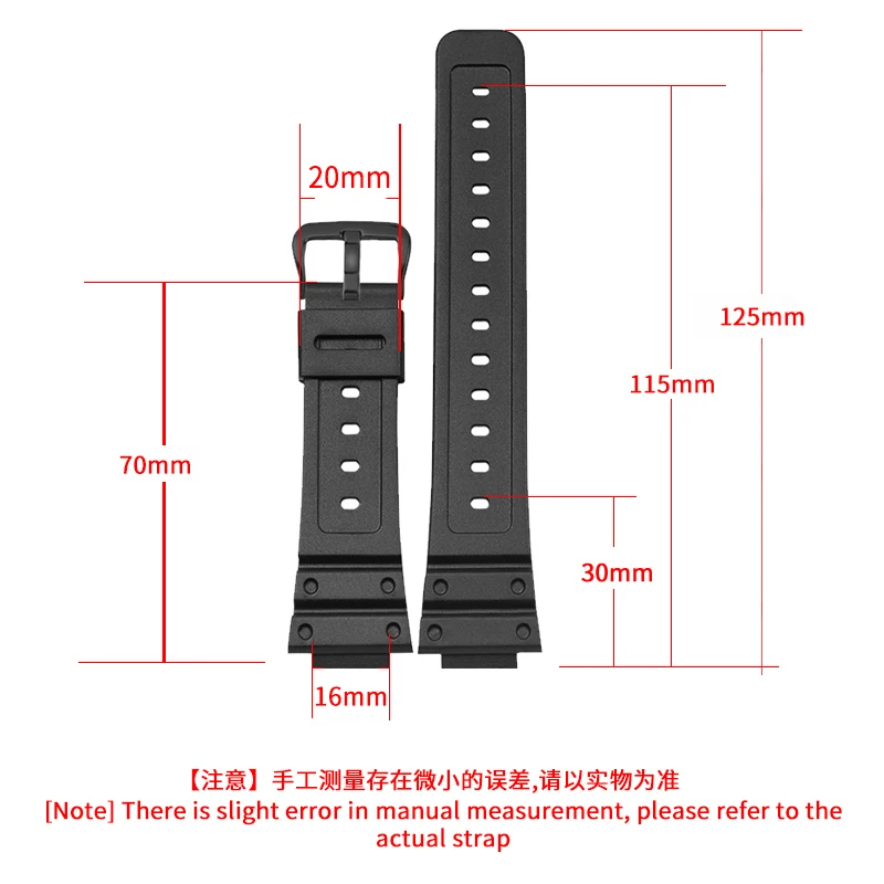 Wear-resistant Ultra Durable Exquisite Resin Watch Strap for Casio G-Shock 3229 DW-5600E/BBN 3159 GW-M5610 Waterproof Band 16mm