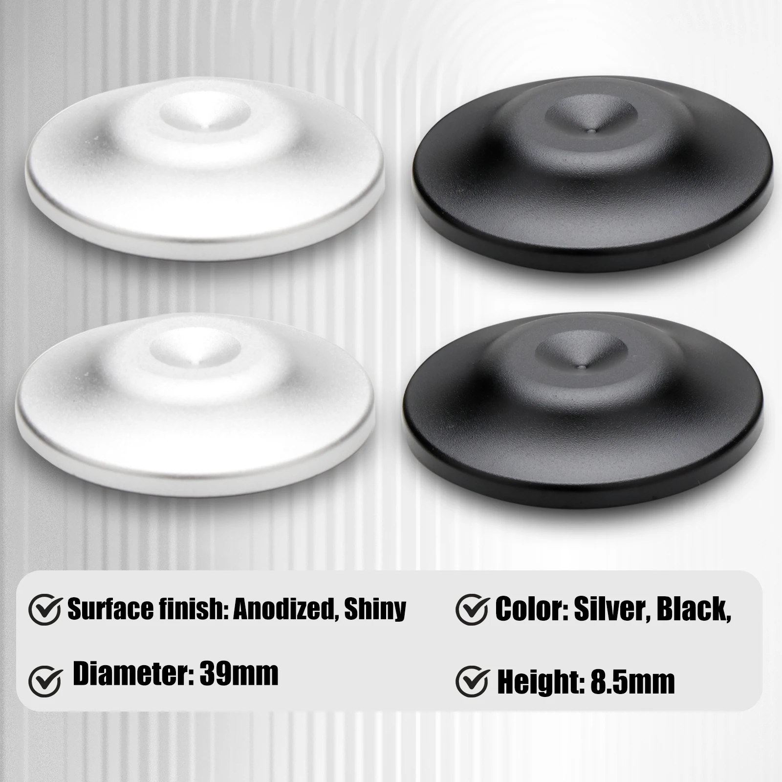 

Brand new CNC machined Solid Aluminum Amplifier Foot Stand Pad Surface finish Anodized, Shiny Speaker stand