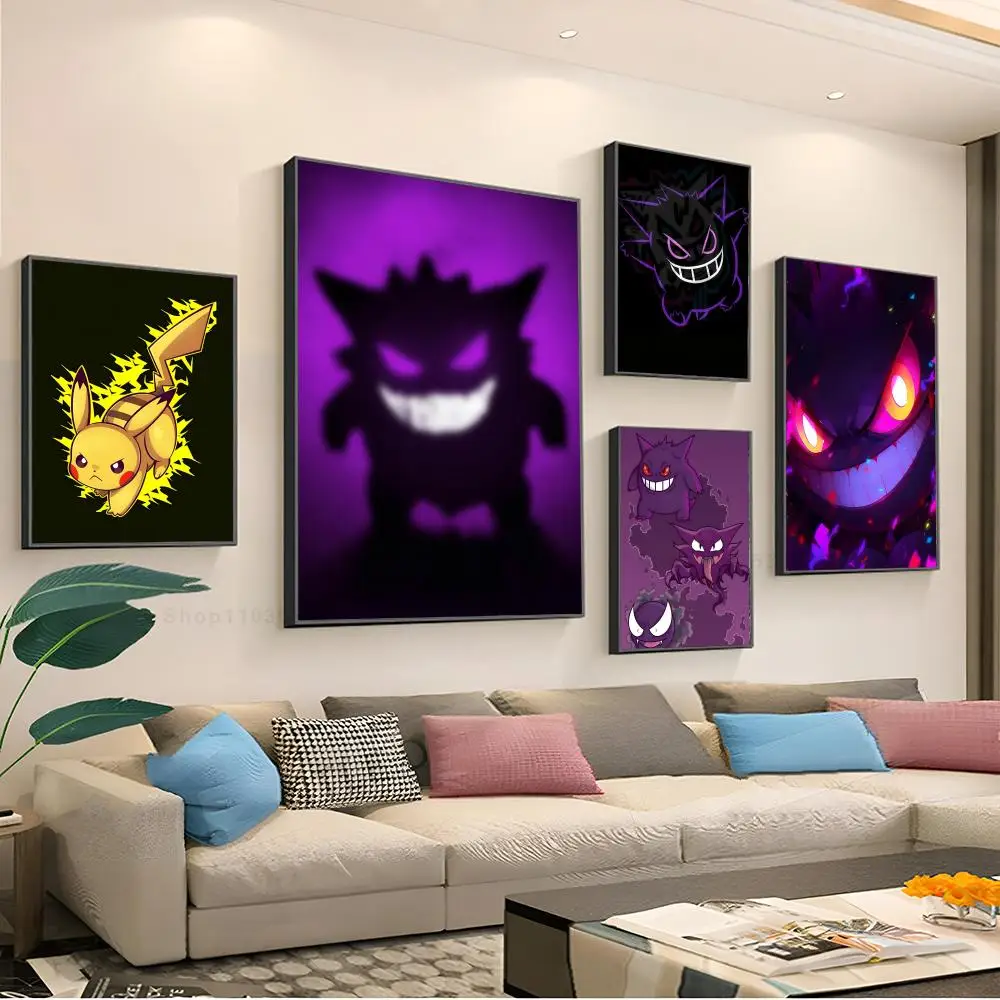 Anime  Poster Paper Print Home Living Room Bedroom Entrance Bar Restaurant Cafe Art Painting Decoration P-Pokemon