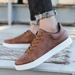 High Quality Classic Men's Leather Casual Sneakers Comfortable Man Black Shoes Outdoor Walking Shoe Male Shoes Zapatos De Hombre