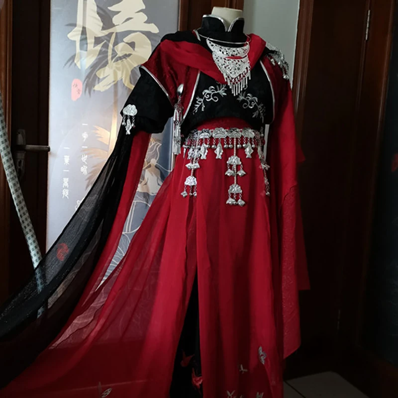 

Anime Tian Guan Ci Fu Hua Cheng Cosplay Unfirom Costume 2026 Halloween Uniform Red Chinese Antique Costume Han Fu Suit