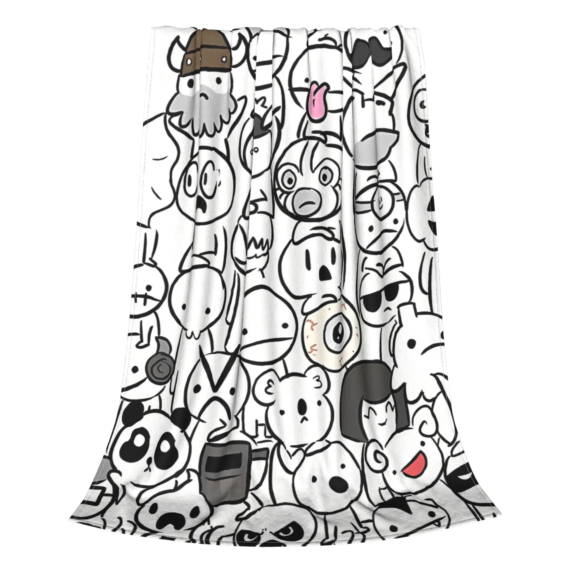 1PC Home Cutecore Blocky Cartoon Character  BattleBlock Theater Blanket Super Cosy Plush Home Living Room Sofa Halloween