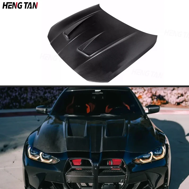 

Dry Carbon Fibre For BMW G80 G81 M3 G82 G83 M4 2021+ Car Front Bumper Engine Hood Bonnet Vent Cover Parts Upgrade Body kit