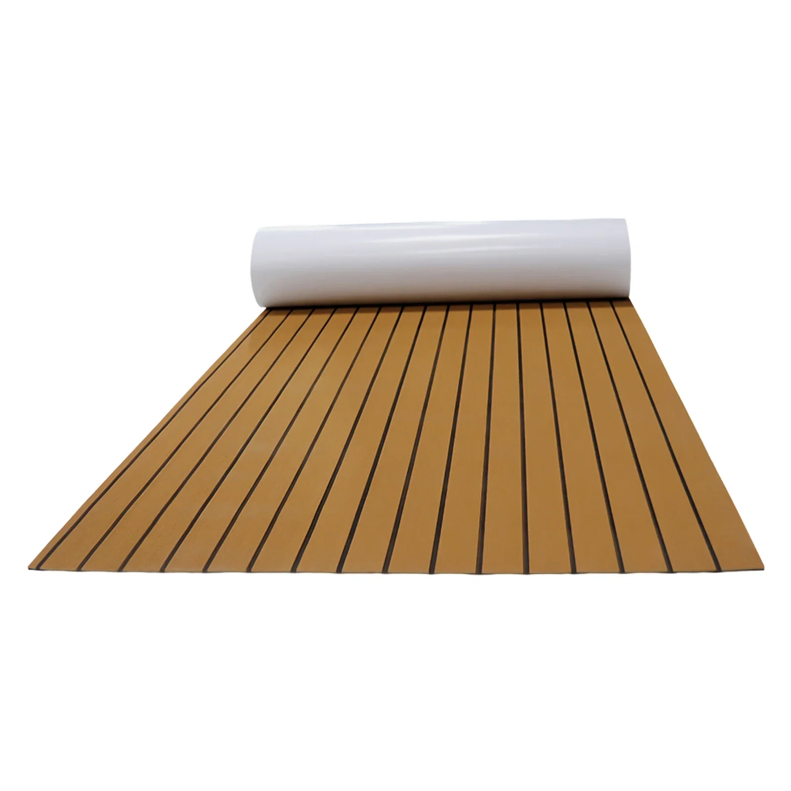 Foam Boat Flooring Decking Sheet Faux Teak Marine Mat Marine Carpet Cooler Tops Sitting Non-Slip Self-Adhesive Flooring Material