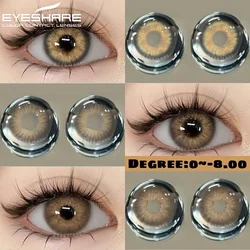 EYESAHRE Bruine Lenzen Kleur Contactlenzen voor Ogen Gekleurde Contactlenzen met Graden 1 paar Bijziendheid Lenzen Recept Lneses