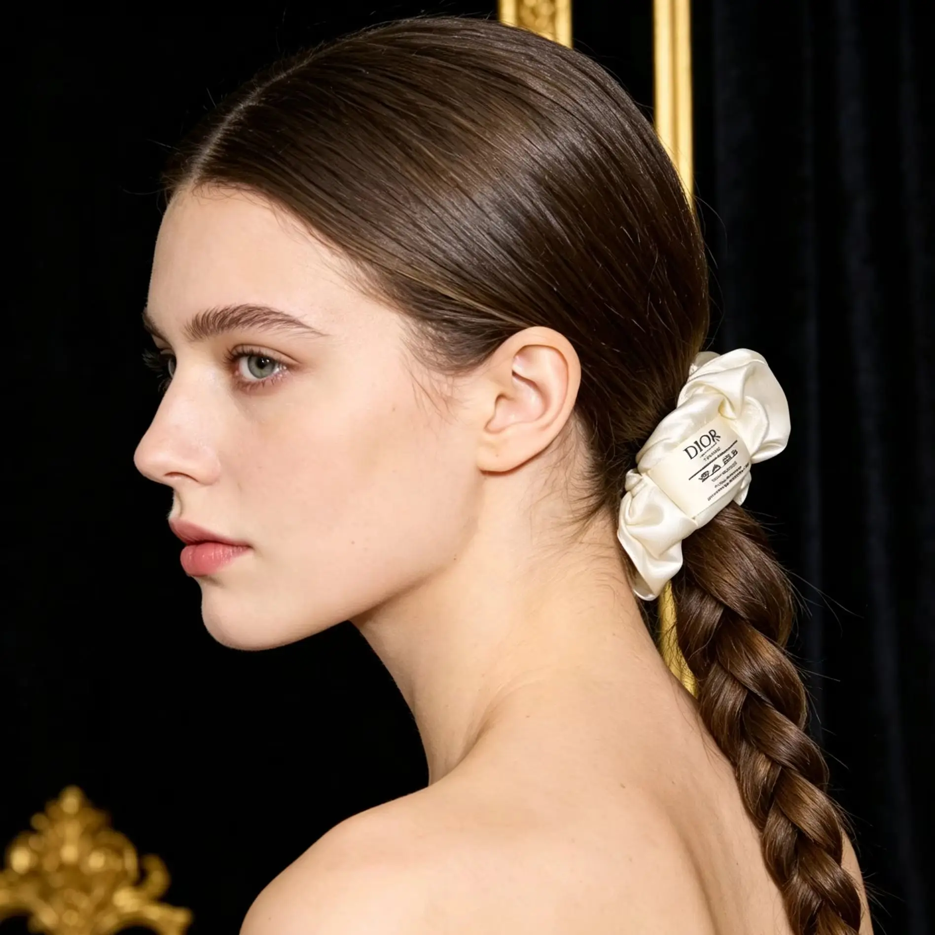 Christian Dior High-end Luxurious Satin Silk Headband Collection Multi-color Fashion Elegant Hair Decorations Essential Hair Ban view 5