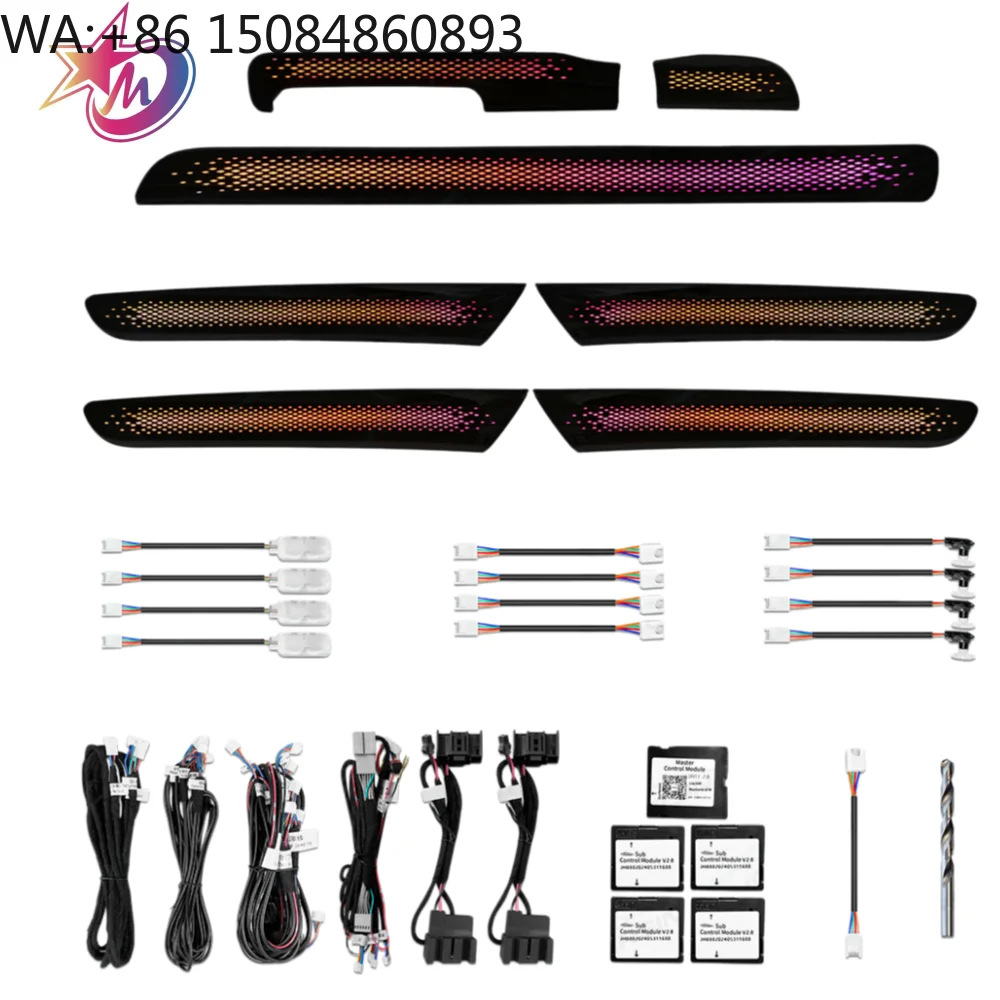 2008-2013 Hatchback Full Set LED Ambient Light Kit 12V Universal Interior Lighting Retrofit Upgrade Parts