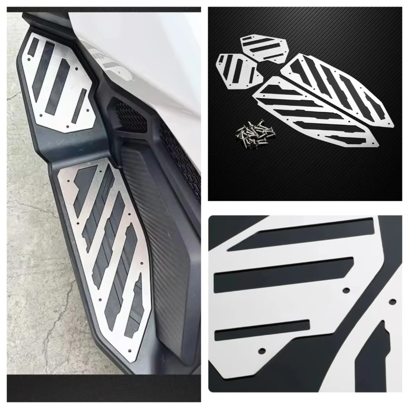 for SYM Husky ADV 150 Motorcycle Stainless Steel Hollow Non-slip Foot Pedal Footrests Foot Rests Pad Accessories