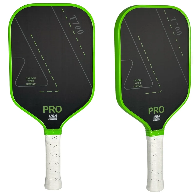 T700 Carbon Fiber Pickleball Paddle, Carbon Friction Surface, Polymer Honeycomb Core, Enhanced Power, Spin and Control, 16mm