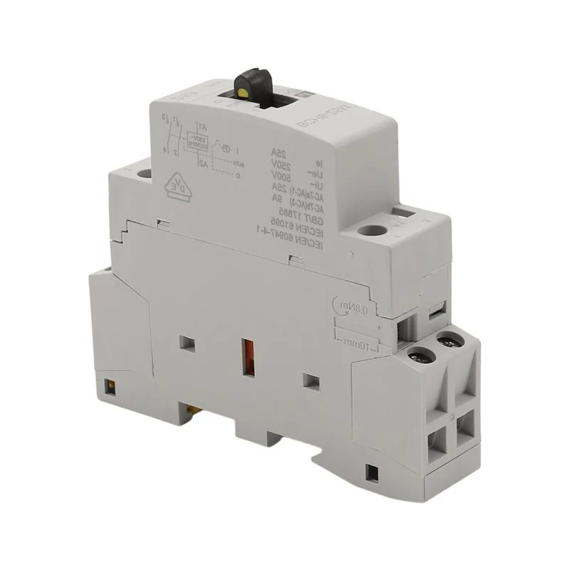 AC Contactor Modular For Switch By DIN Rail Mount 2P 2NO 25A 220V/230V 50/60HZ Manual Control For DIY Smart Home Applications