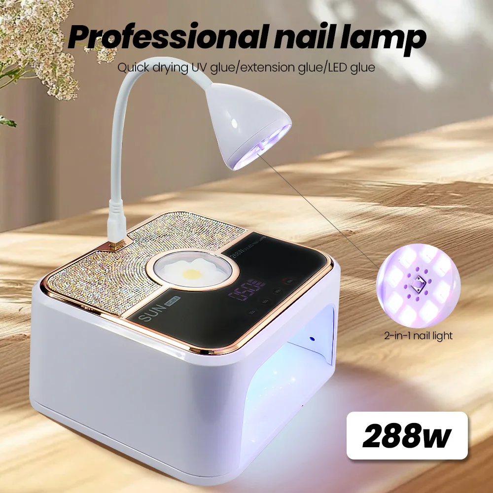 Rechargeable Wireless Nail Lamp, Fast Curing Nail Baking Light, No Black Hands Manicure Tools