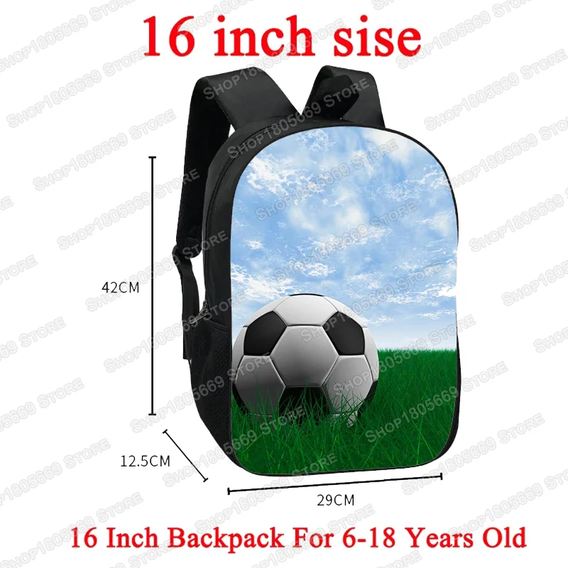 Football Youth Backpack Children\'s Soccerly Printed School Bag Boys  Girls Large-capacity Storage Bags Computer Bag Gift