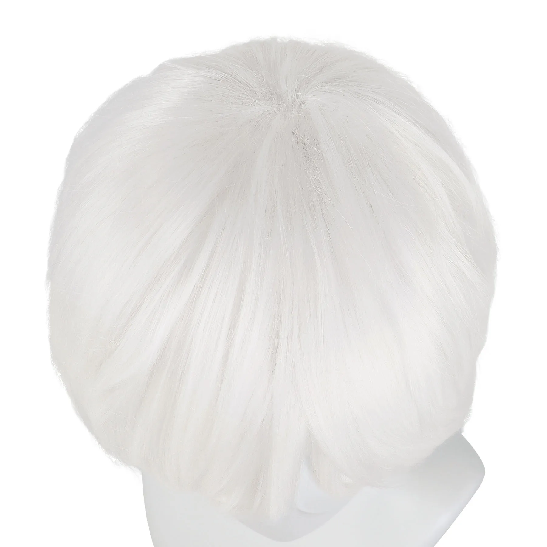 Parrucche bianche corte per donna Parrucca cosplay Killua per capelli sintetici con frangia Parrucca Kaneki di Halloween per feste in costume di film anime diritte