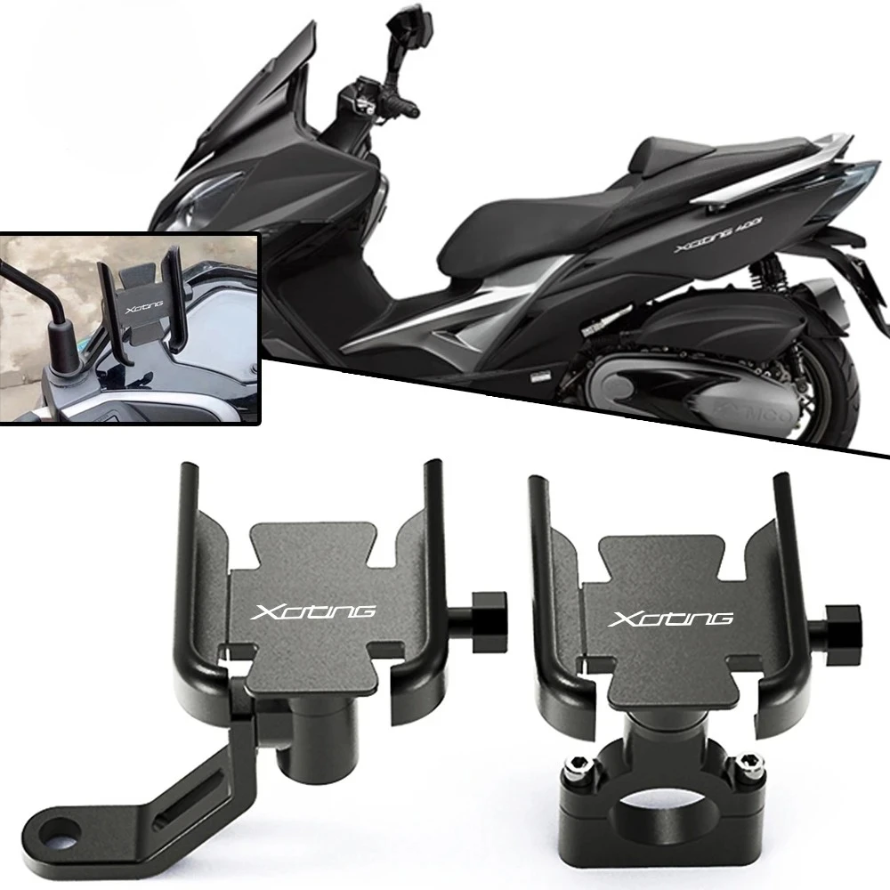 

2024 Hot sale For KYMCO XCITING 250 300 400 500 Motorcycle CNC Accessories Handlebar Mobile Phone Holder GPS Stand Bracke