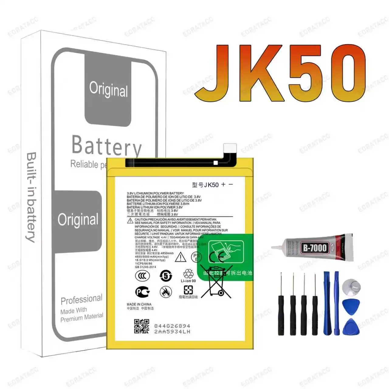 

100% New high Capacity JK50 For Motorola G7 Power /G8 power lite/E7 Plus/G9 play/MOTO G9/G power 2021 Battery + Free Tools