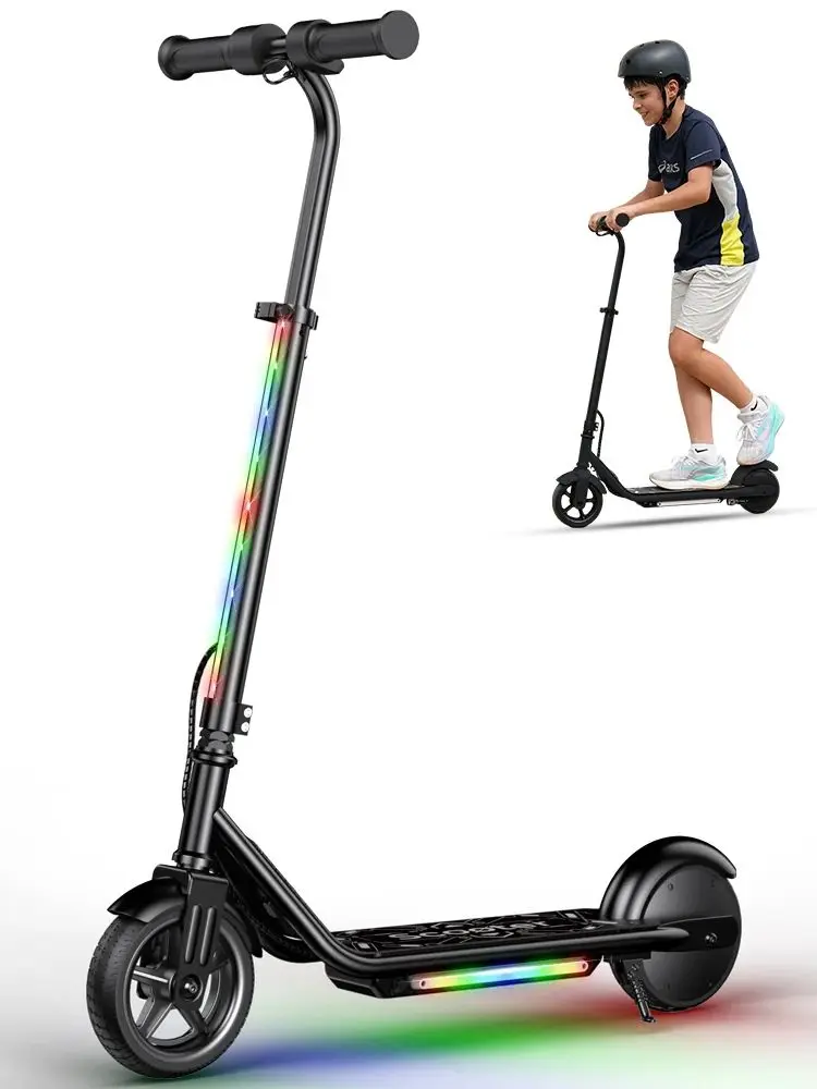 K2Pro Elektrische Scooter voor Kinderen van 6-12 jaar, 150W E-Scooter Rijd Speelgoed, 6,5 inch Kinder E-scooter, 3 Snelheden, LED Verlichting, Verstelbaar - afbeelding 2