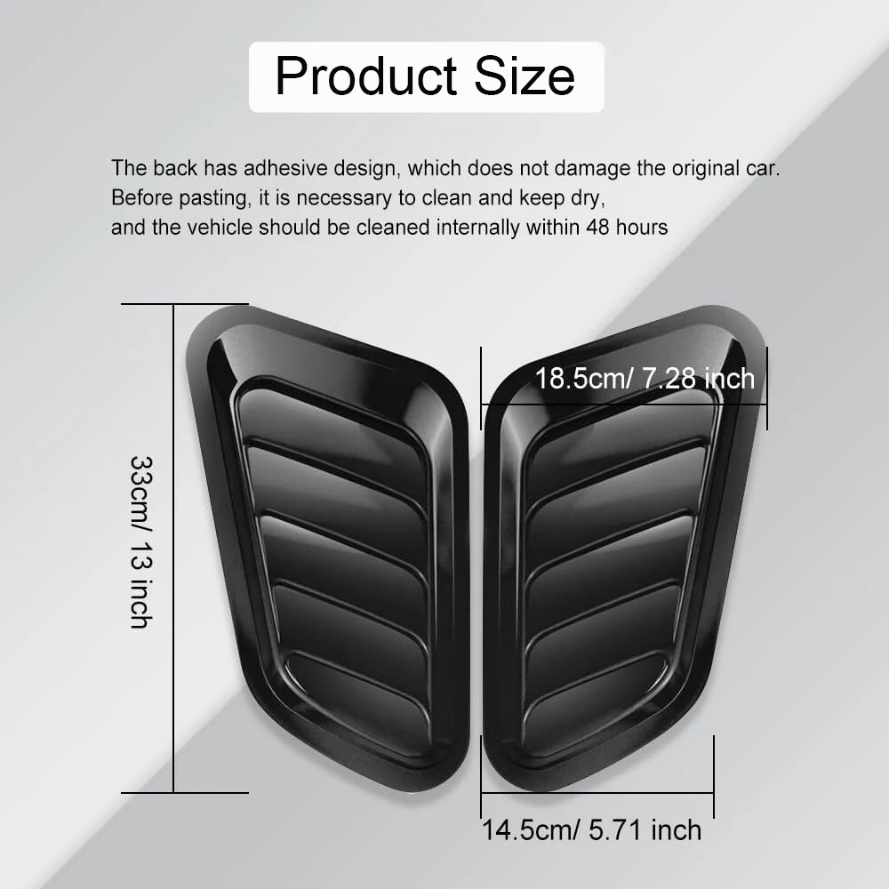 

Универсальный автомобильный вентиляционный отверстий на капоте, накладка на воздухозаборник для двигателя, совок, капот, внешний декор, аксессуар для модификации внедорожника, грузовика