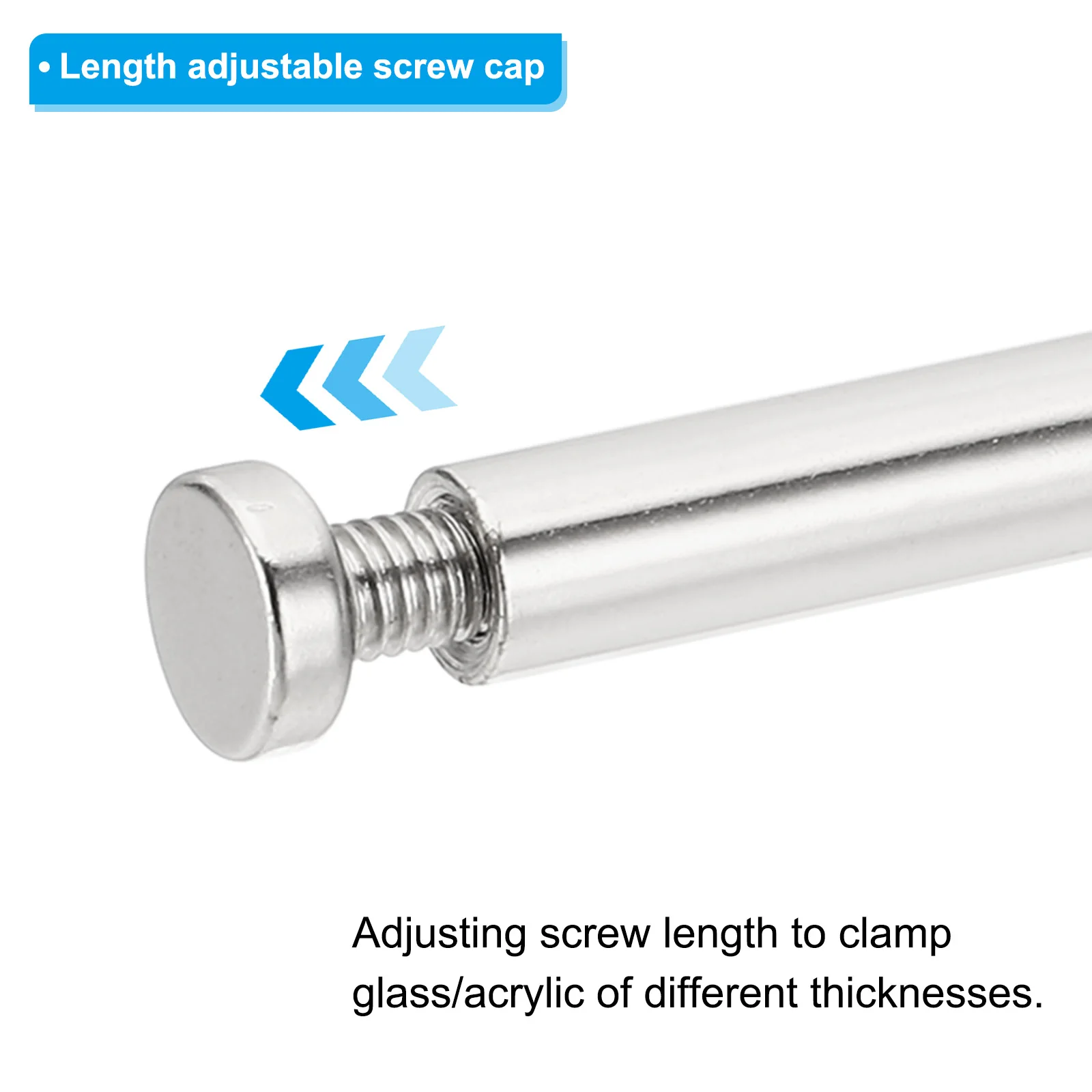 4 комплекта винтов для вывески 1/4 x 1,3 дюйма, настенная стойка из нержавеющей стали