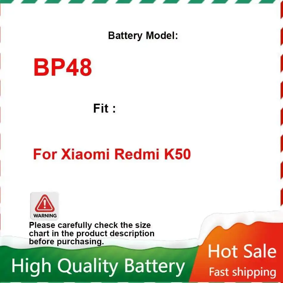 

Высокопроизводительный аккумулятор для мобильного телефона емкостью 2350 мАч, надежная замена BP48 для Xiaomi Redmi K50, гарантия на батарейку