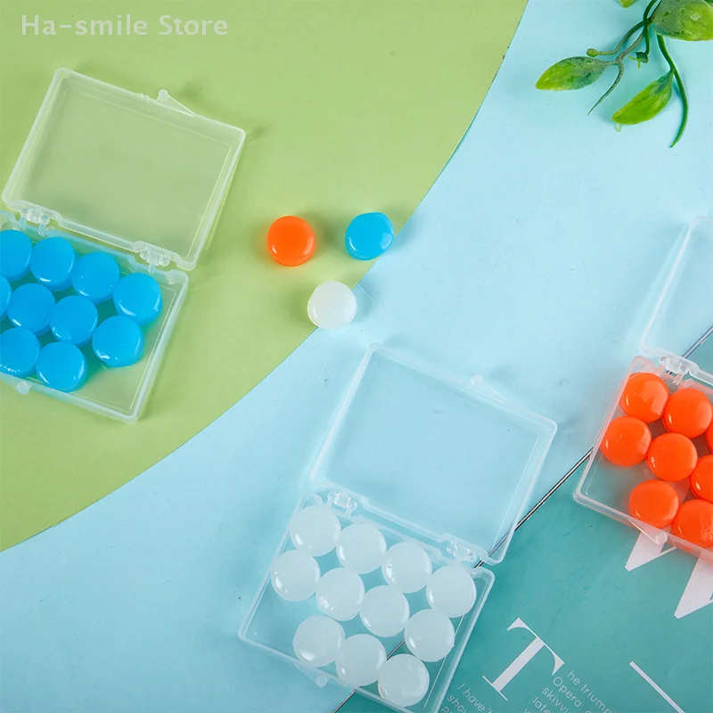 12 قطعة الأذن التوصيل سيليكون قابلة لإعادة الاستخدام سيليكون الشمع سدادات السباحة سدادات قابلة للتشكيل الحد من الضوضاء إلغاء حماية النوم #4