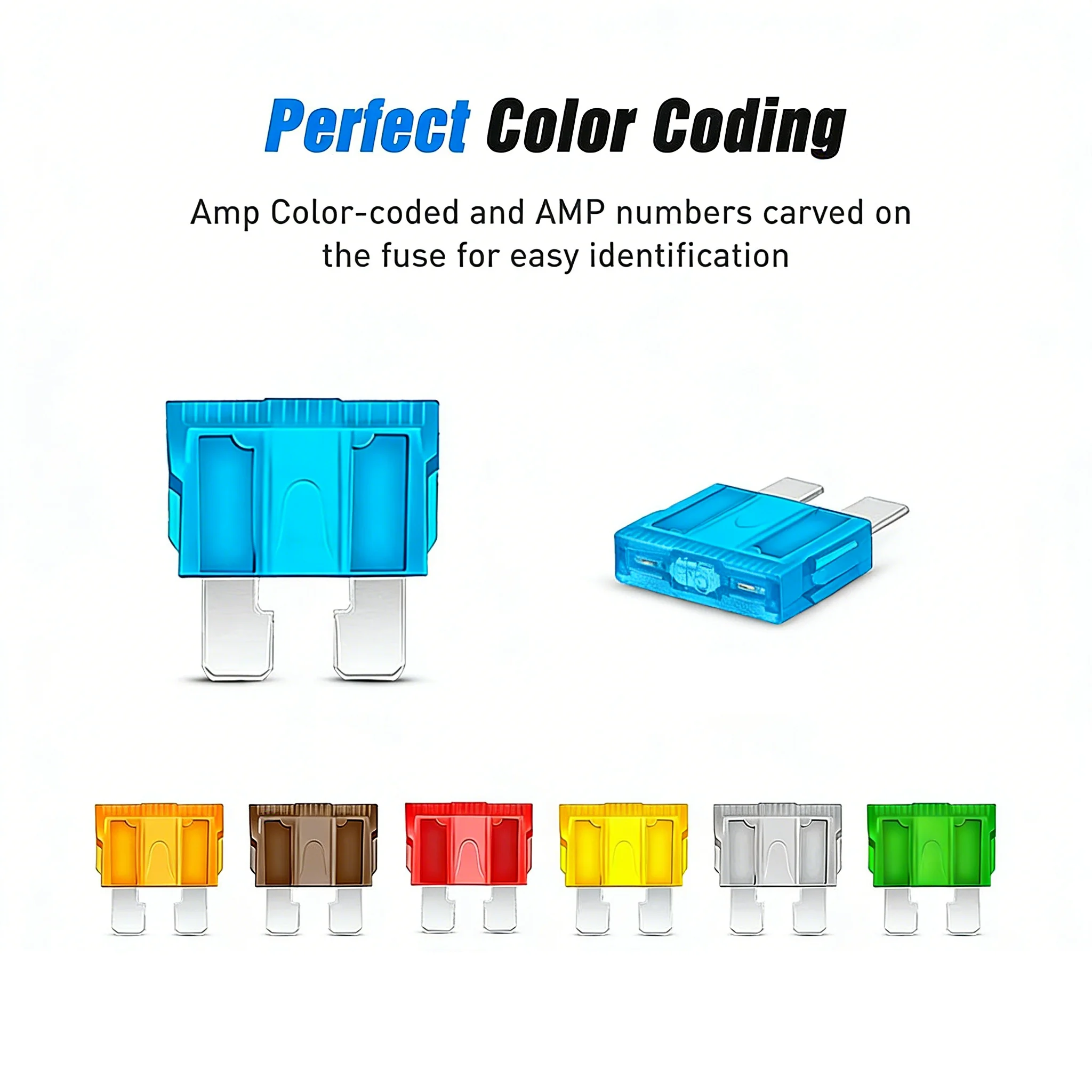 30/50/100PCS Standard Medium Car Fuses, Suitable for Automotive Electricians and Electrical Use