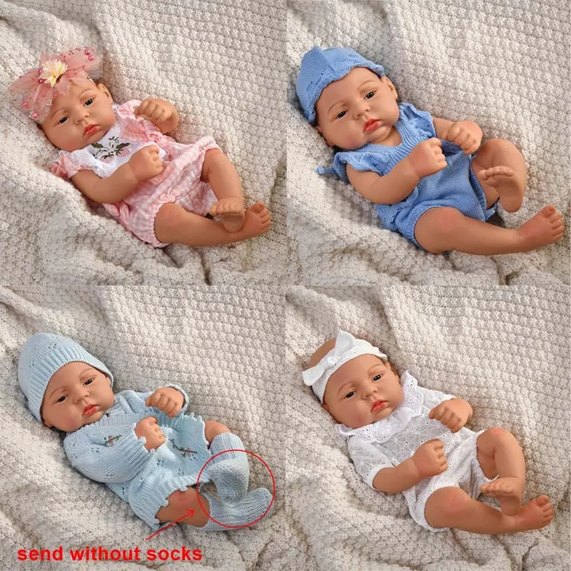 

40cm Lovely Soft Baby Vinyl Baby Doll Toy Fashion 15.75inch Reborn Baby Doll Lifelike Girl Reborn Dolls For Girl Birthday Gifts