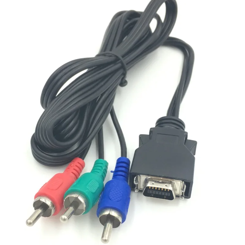 

100% High Quality CN14P D-Terminal To 3RCA3AV 3RCA 3AV Video Adapter Cable Color Component Cable 1.5m