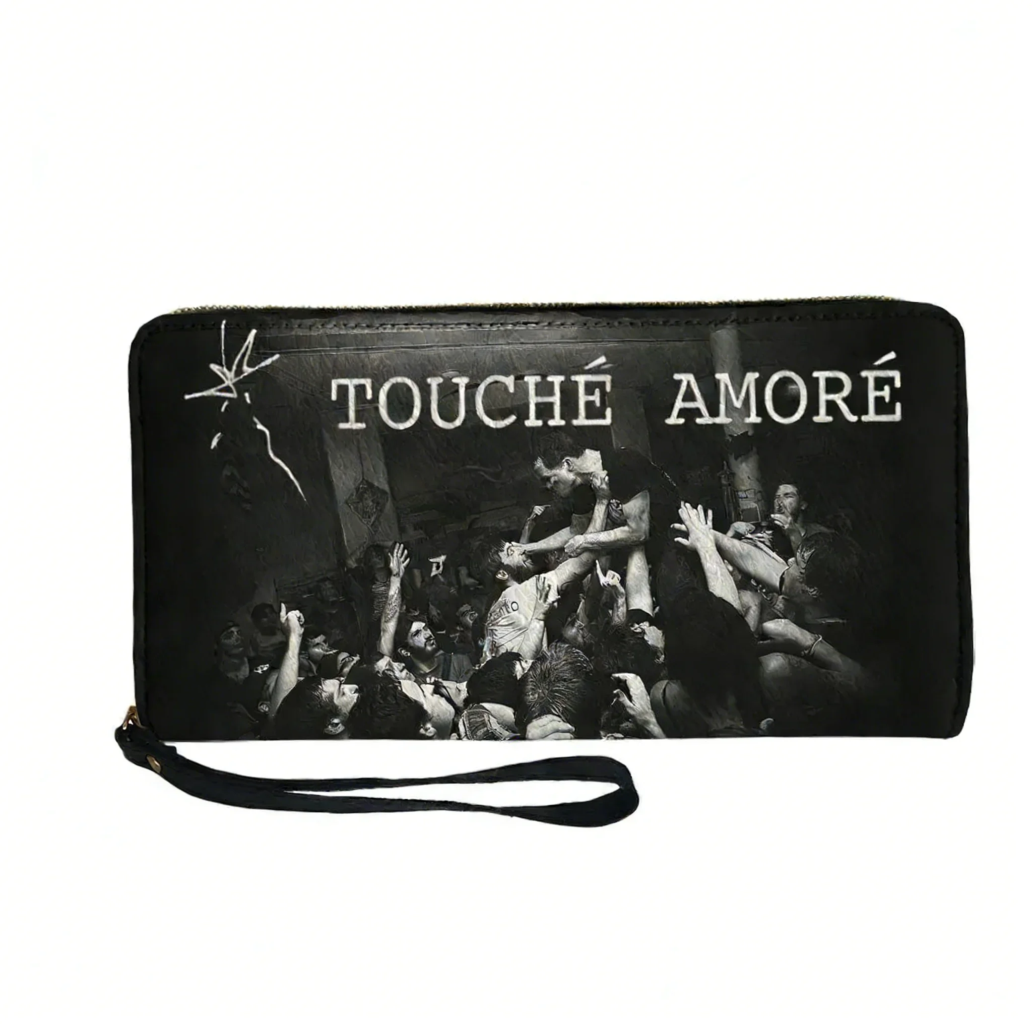 Touche Amore Rock Band Custom Wallet Purse Mens Womens Teenagers Zipper Long Wallets Double Print  Portable Wallet Gift Bag