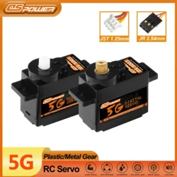 DSpower 5g plástico/engranaje de Metal JST/JR enchufe Digital Micro Servo para RC coche juguetes avión Drone Quadcopter ala fija Wltoys K969 K989