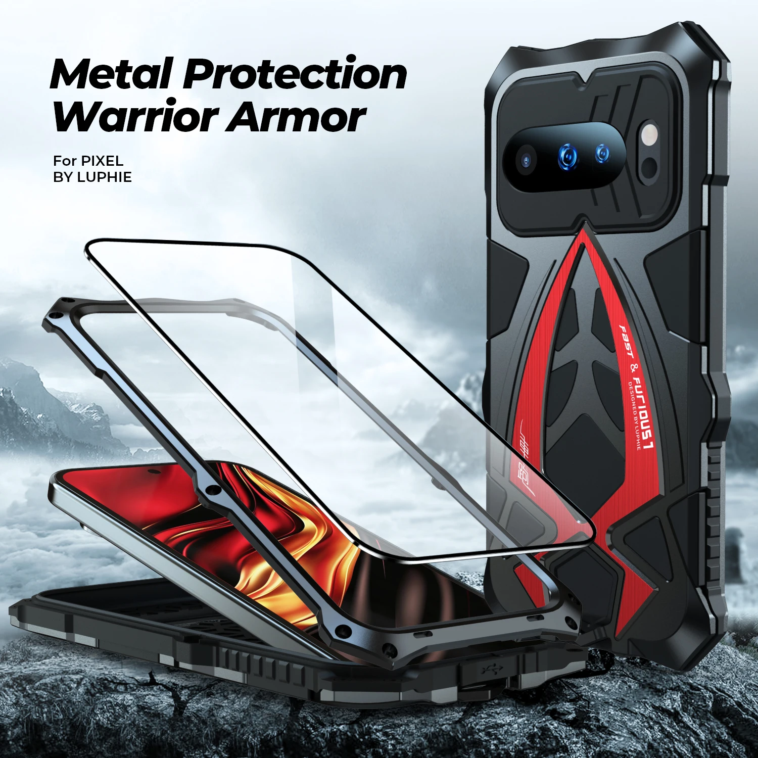 Casing Ponsel Logam Pelindung Tahan Benturan untuk Google Pixel 9 Pro Pixel 10 Pro Penutup Ponsel Perlindungan inklusif