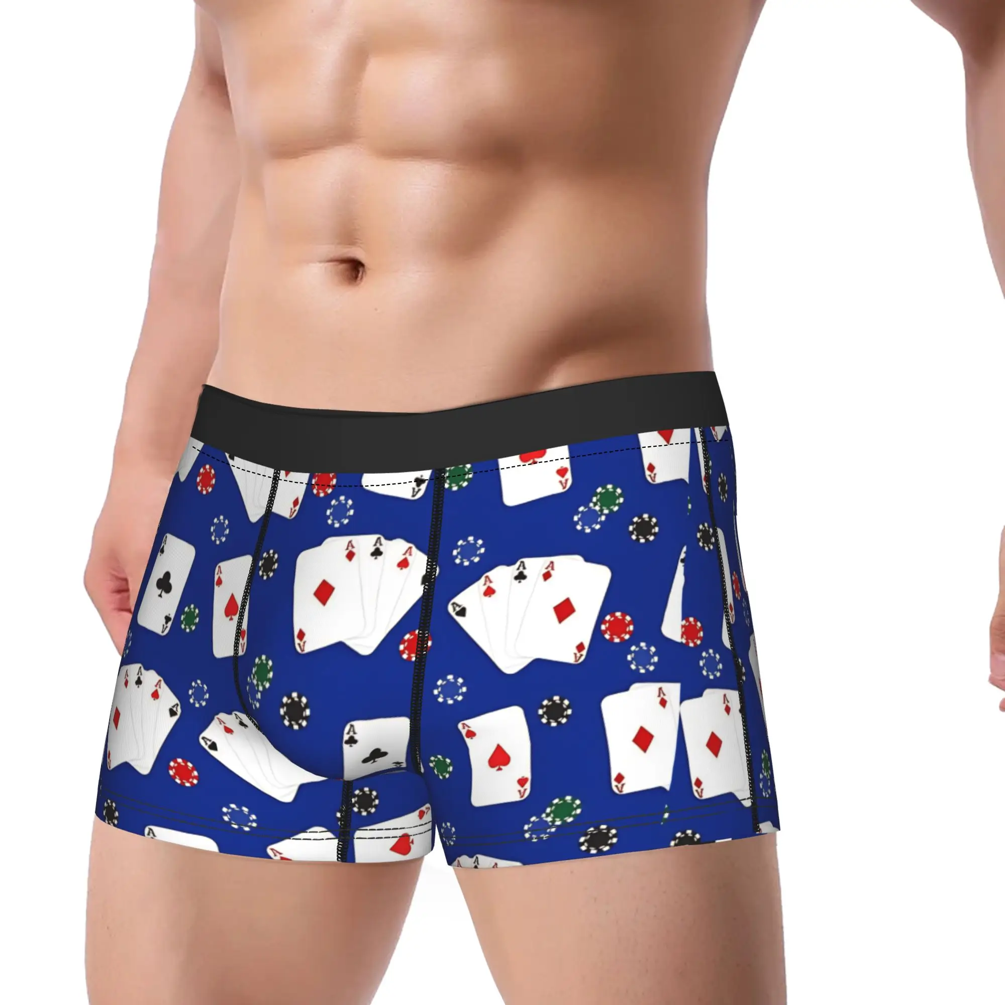 

Мужские трусы-боксеры с принтом в стиле казино, удобные, больших размеров, с возможностью индивидуального дизайна