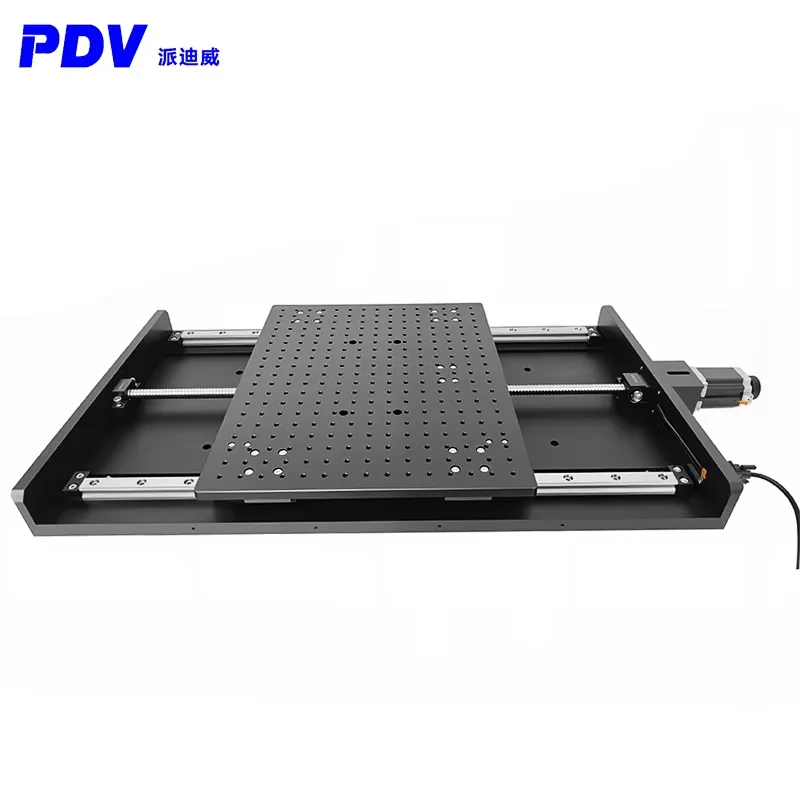 High-precision electric X-axis translation stage, linear platform, capable of carrying a load of 60 kilograms.