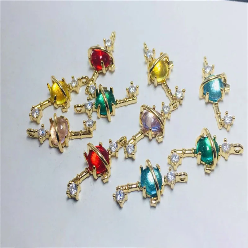 

30 шт./пакет, креативный дизайн, Аврора, синее стекло, планета, фэнтези, Вселенная, планета, кулон, серьги «сделай сам», кулон, производство ювелирных изделий