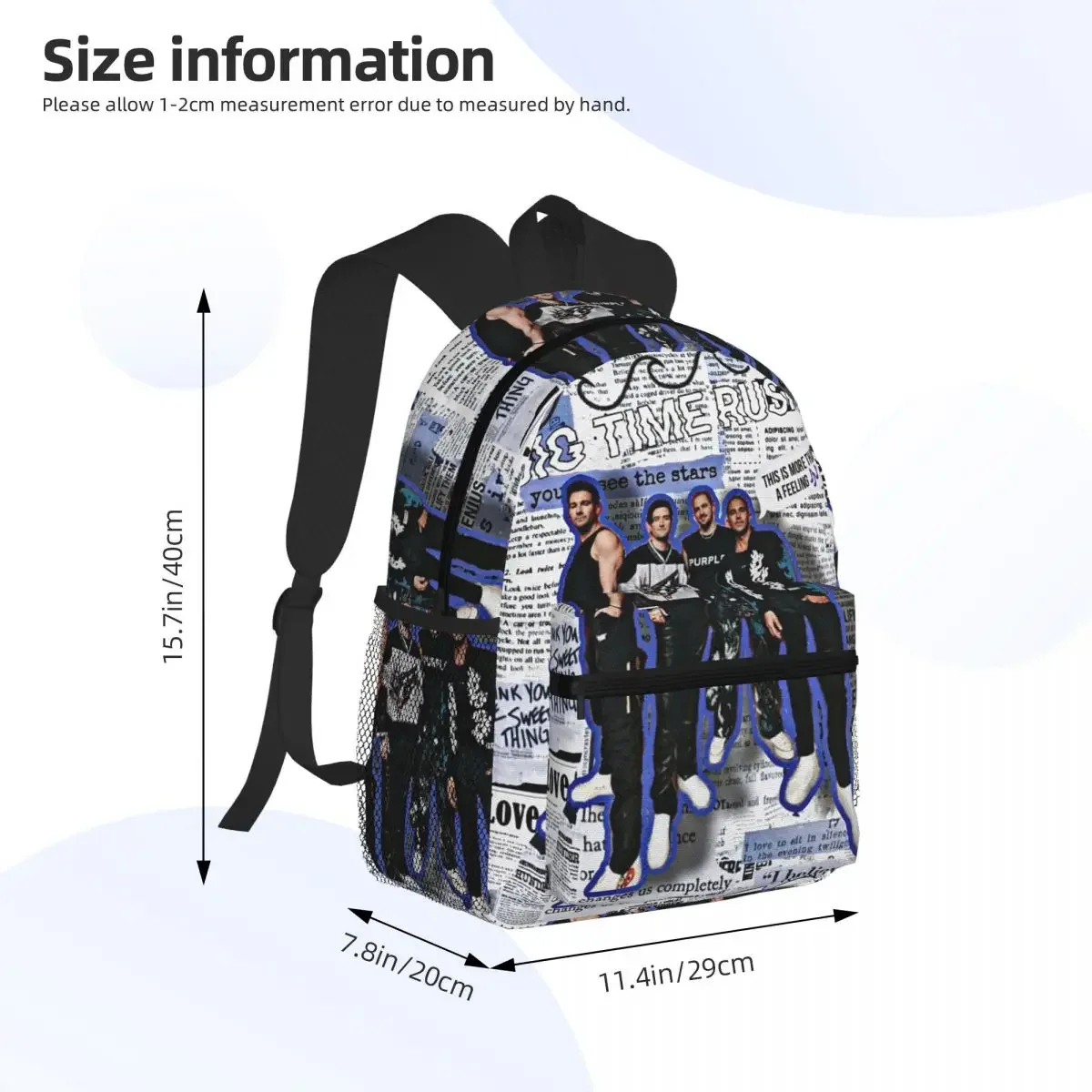 Big Time Rush Band Student Backpack School Bag Hiking Travel Daypack for Boys Girls Fashion Bookbag Shoulder Bags